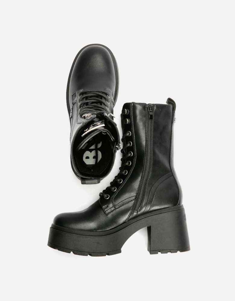 Mila Lace Up Mid Women's Black Boots