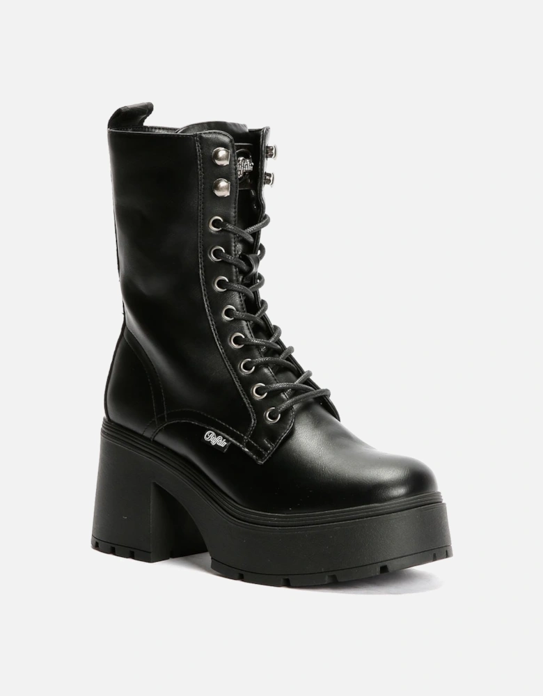 Mila Lace Up Mid Women's Black Boots