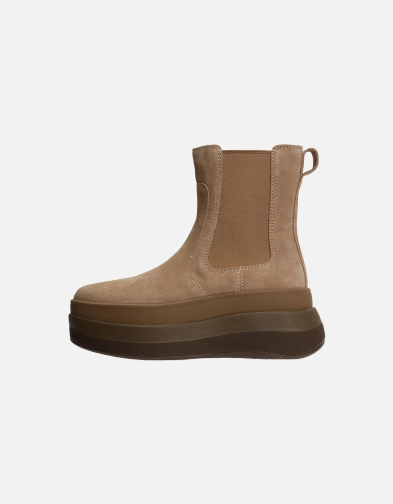 F-Mode Suede Women's Taupe Boots