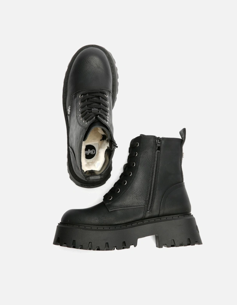 Aspen Lace Up Warm Women's Black Boots
