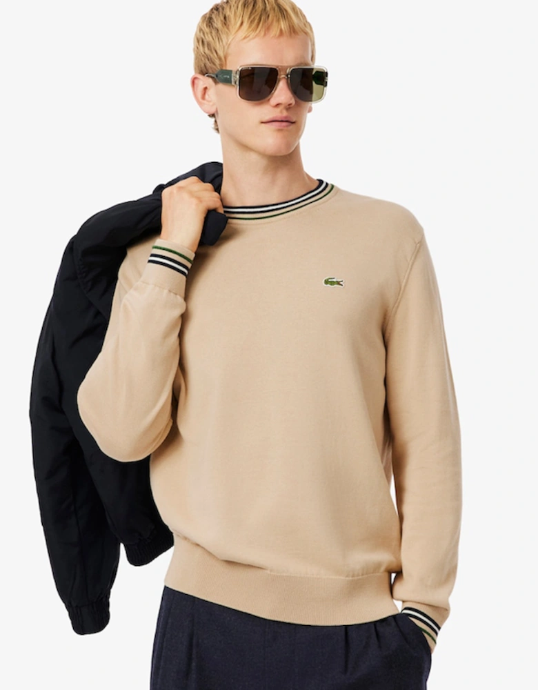 Striped Cotton Jersey Sweater