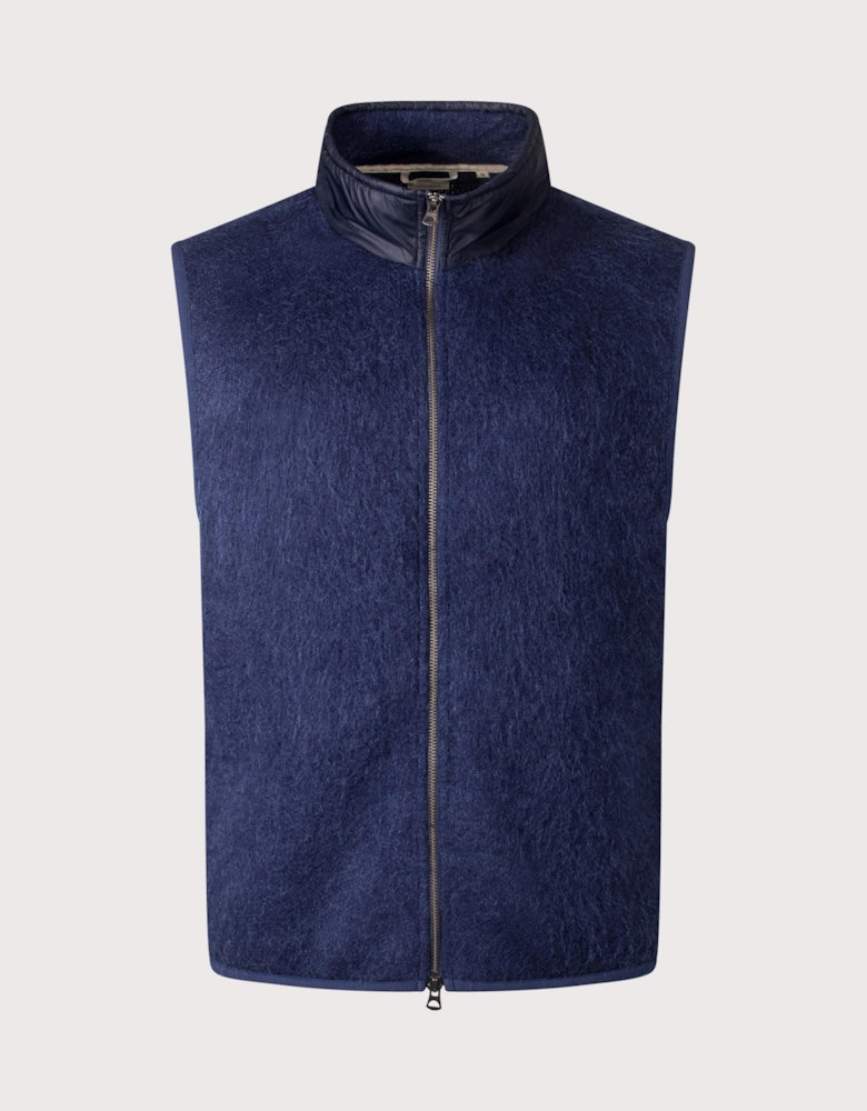 Zip-Up Mohair Vest