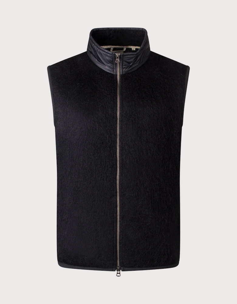 Zip-Up Mohair Vest