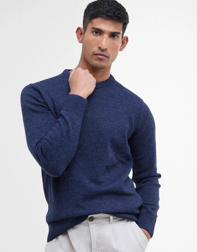 Tisbury Crew Neck Knitted Jumper - Deep Blue