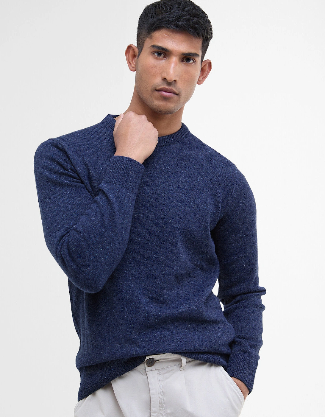 Tisbury Crew Neck Knitted Jumper - Deep Blue, 9 of 8