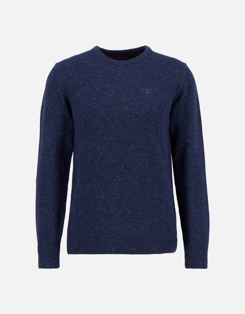 Tisbury Crew Neck Knitted Jumper - Deep Blue