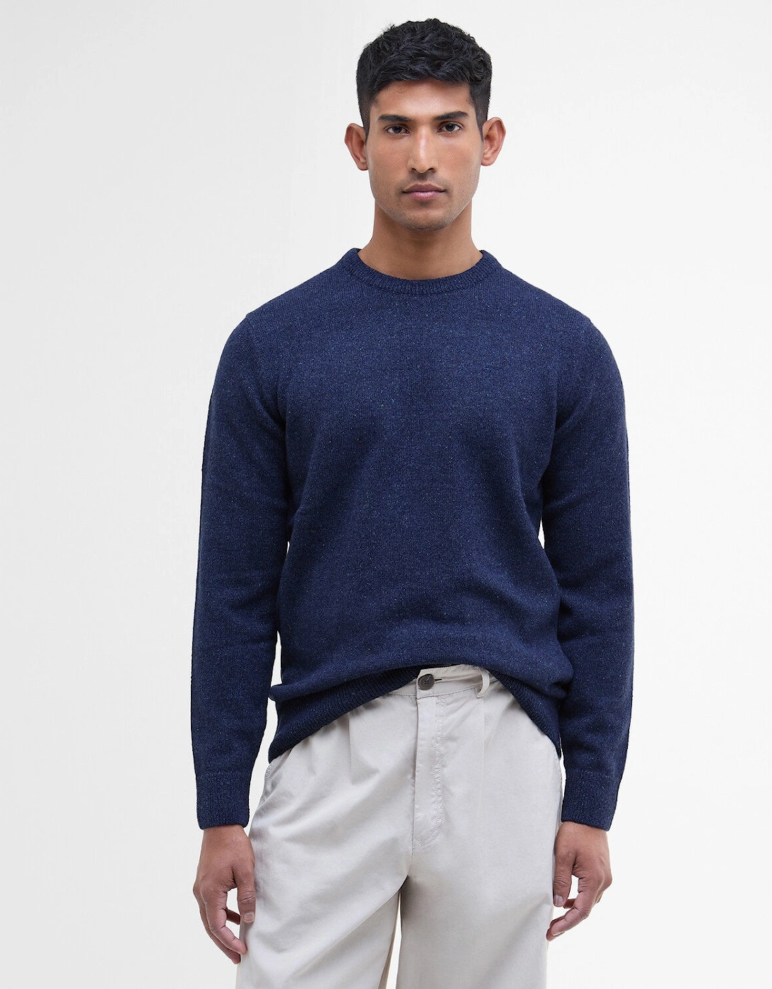 Tisbury Crew Neck Knitted Jumper - Deep Blue