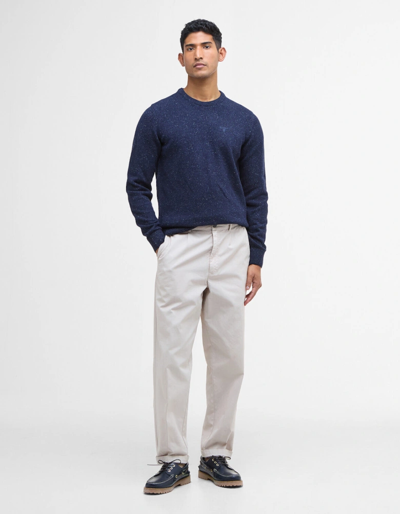 Tisbury Crew Neck Knitted Jumper - Deep Blue