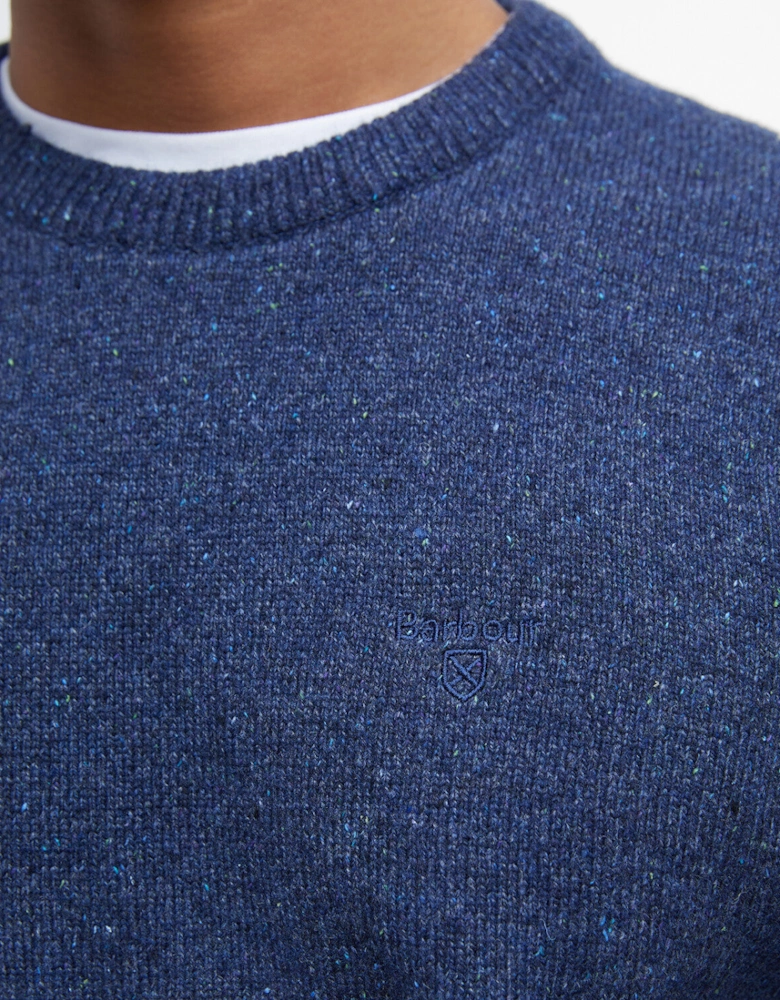 Tisbury Crew Neck Knitted Jumper - Deep Blue