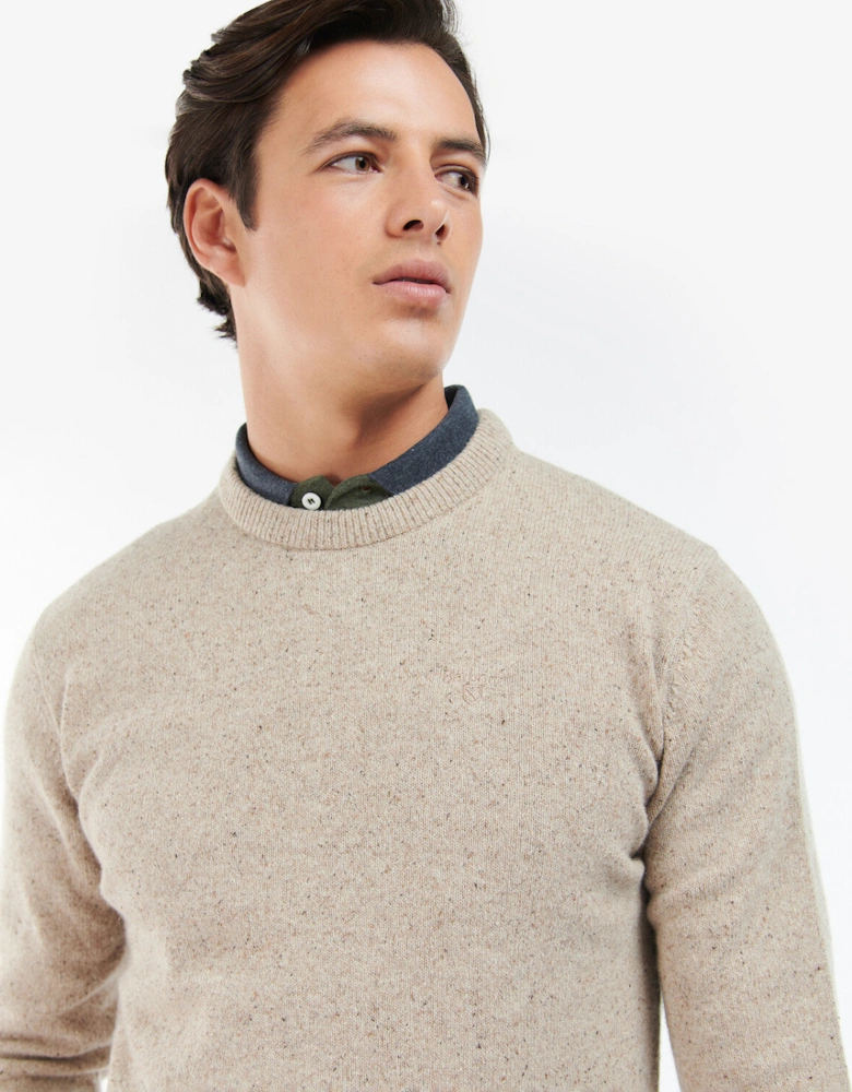 Tisbury Crew Neck Knitted Jumper - Stone