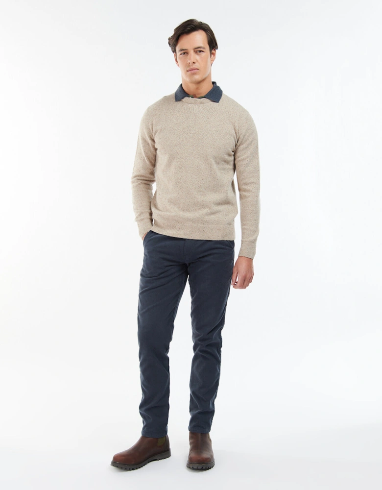 Tisbury Crew Neck Knitted Jumper - Stone