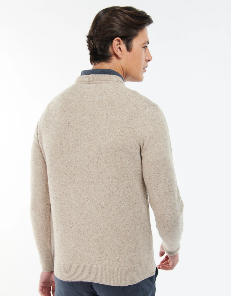 Tisbury Crew Neck Knitted Jumper - Stone