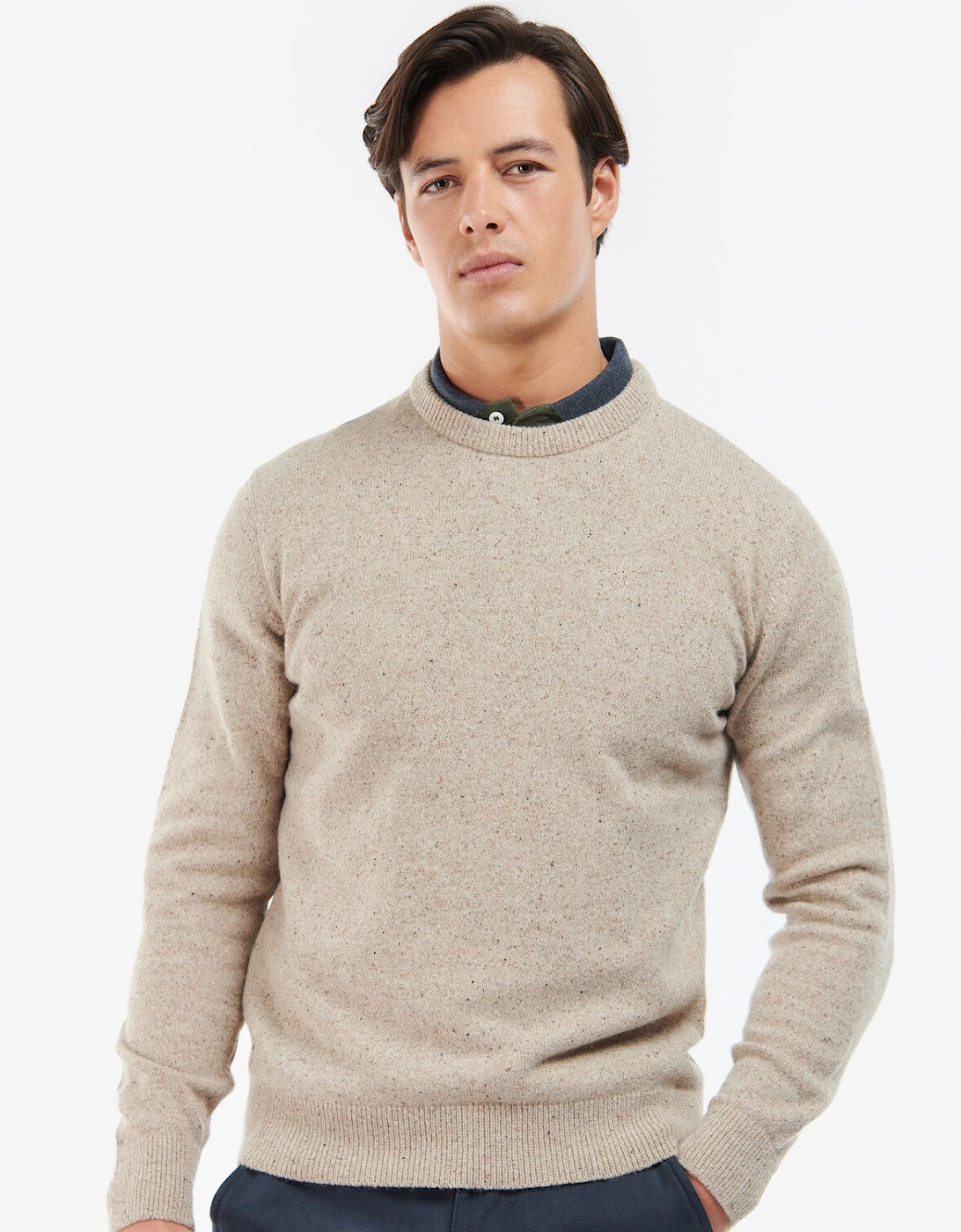 Tisbury Crew Neck Knitted Jumper - Stone, 8 of 7