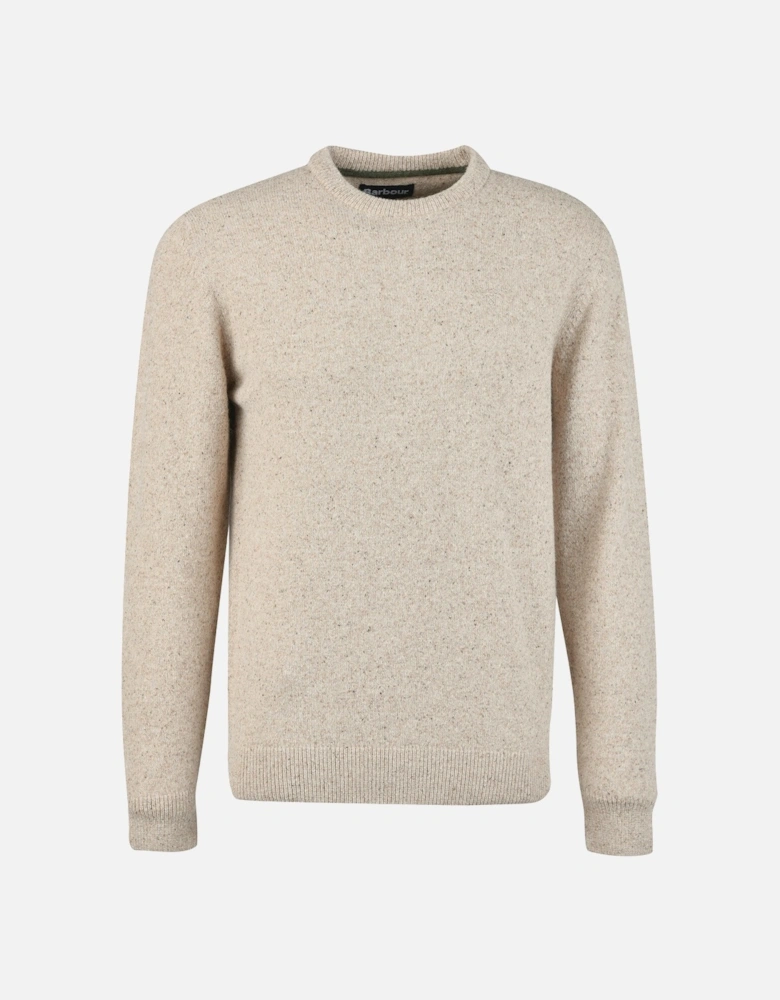Tisbury Crew Neck Knitted Jumper - Stone