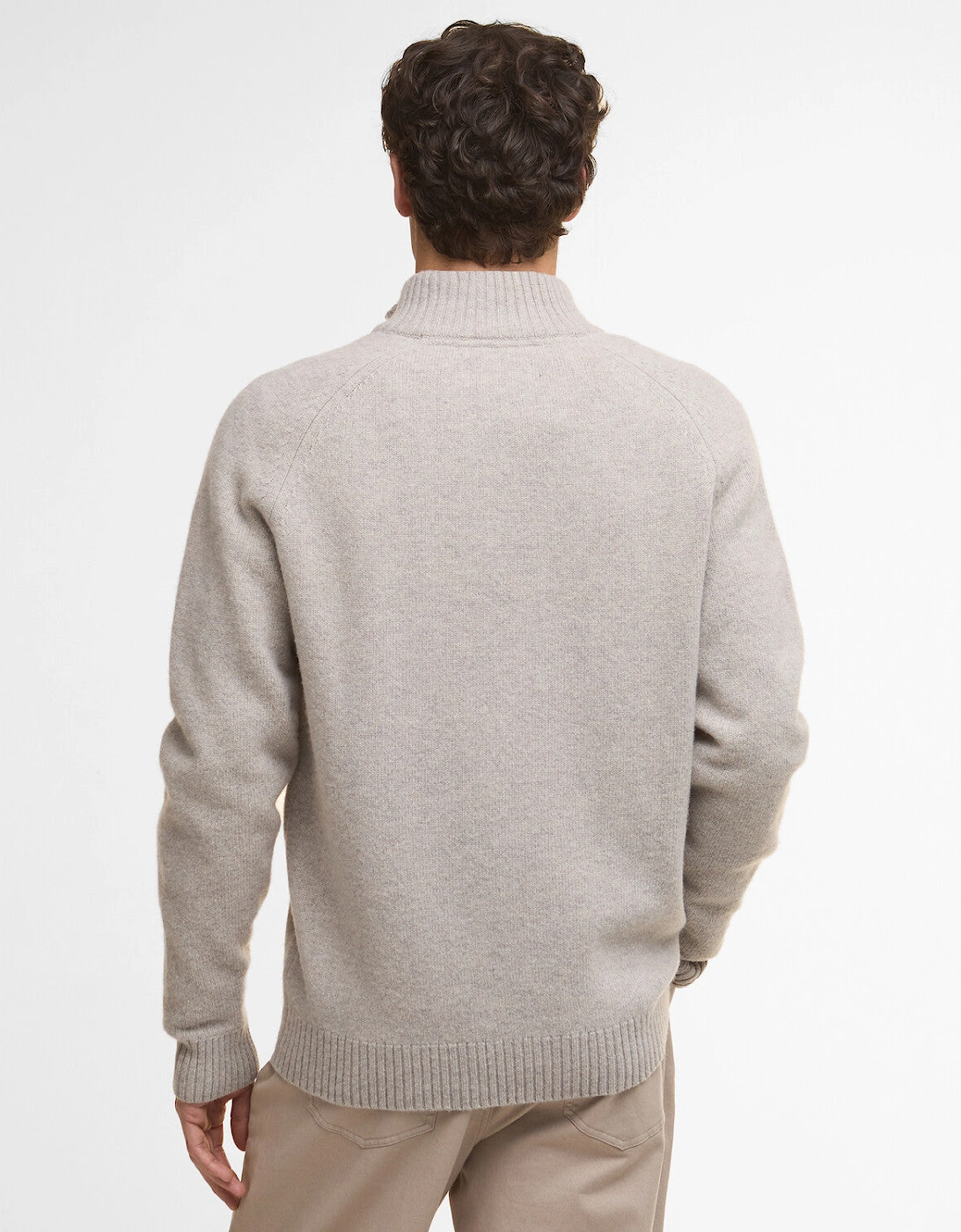 Grangetown Half Zip Knitted Jumper - Light Grey
