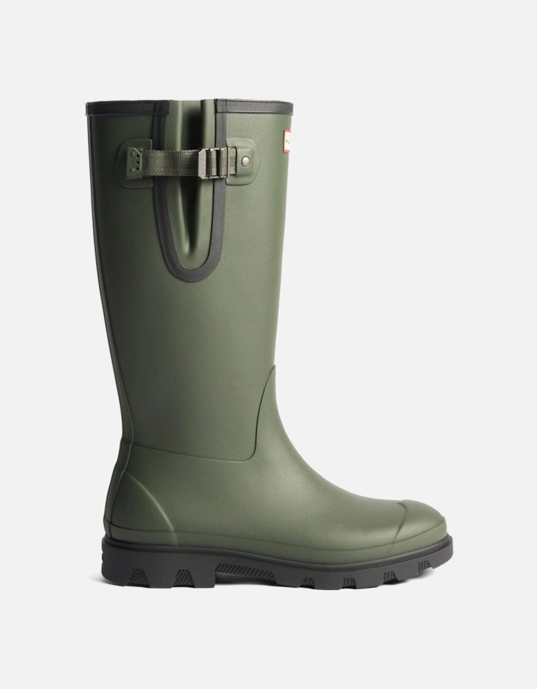 Field Downpour Adjustable Boot Rubber Men's Dark Olive/Black Wellington Boots