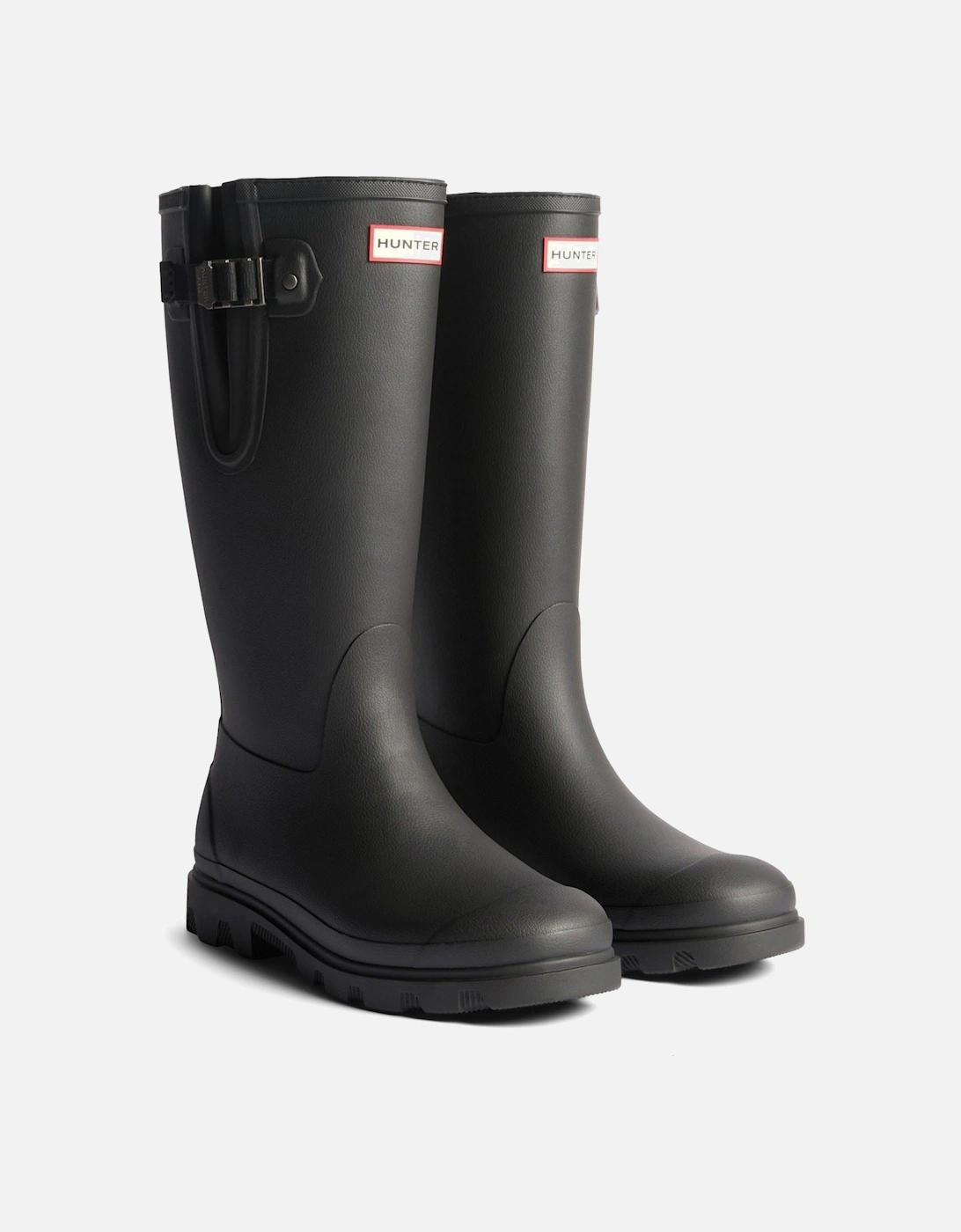 Field Downpour Adjustable Boot Rubber Men's Black Wellington Boots, 6 of 5