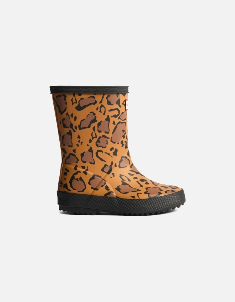 Kids First Boot Rubber Kid's Rich Tan/Saddle/Black Wellington Boots