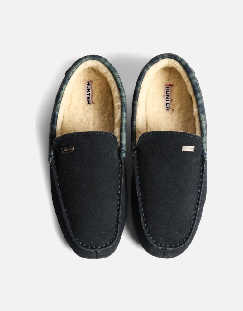 Moccassin Slipper Suede Men's Navy Slippers