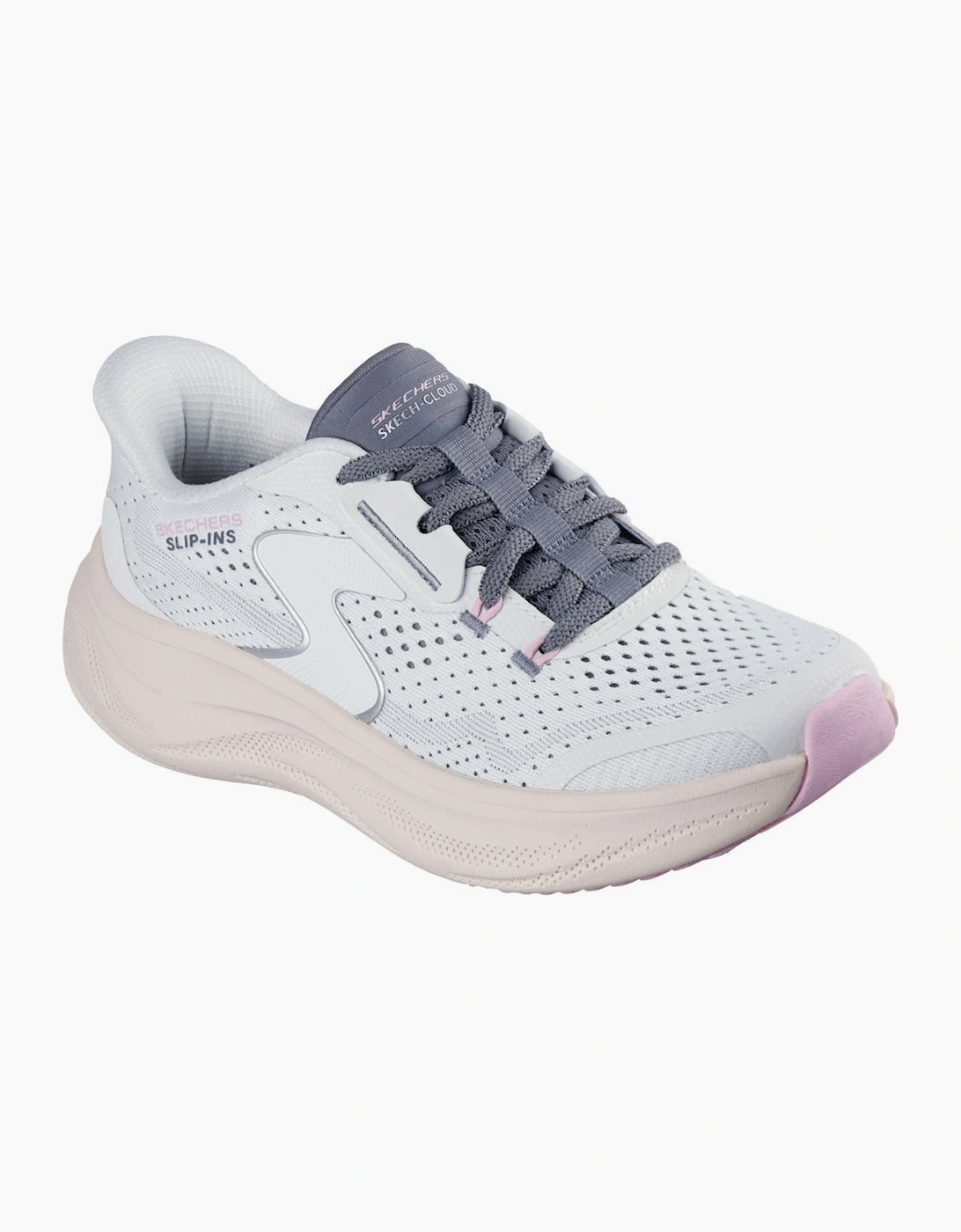 Skechers Women's White Skech Cloud Plush Horizon Trainers - Size: 6