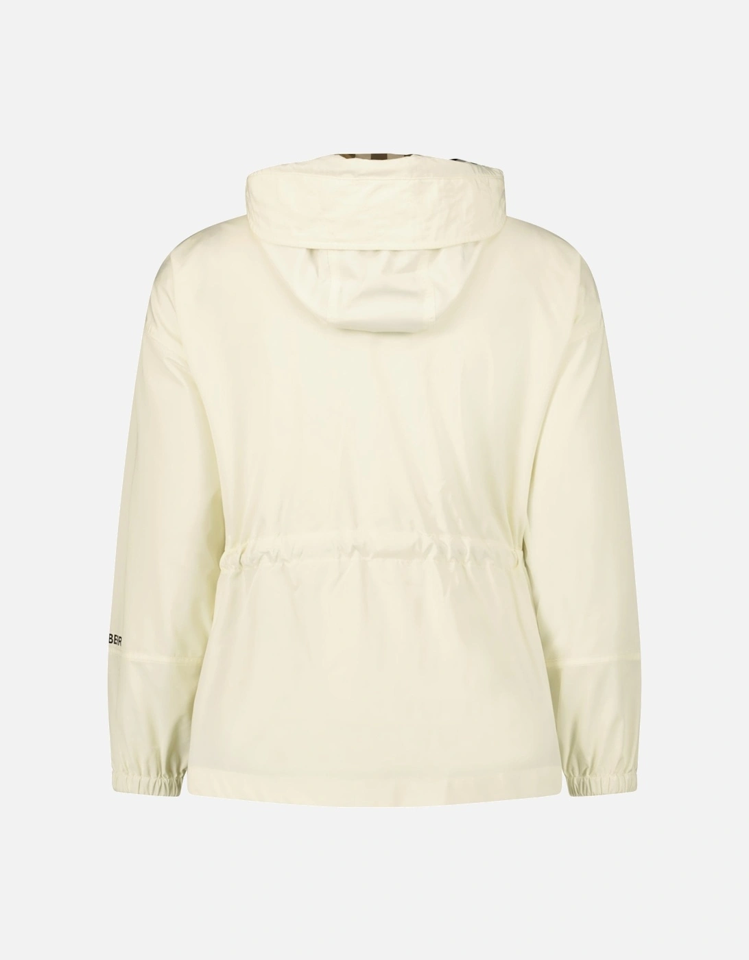 'Birley' Check Hooded Rain Jacket Vanilla
