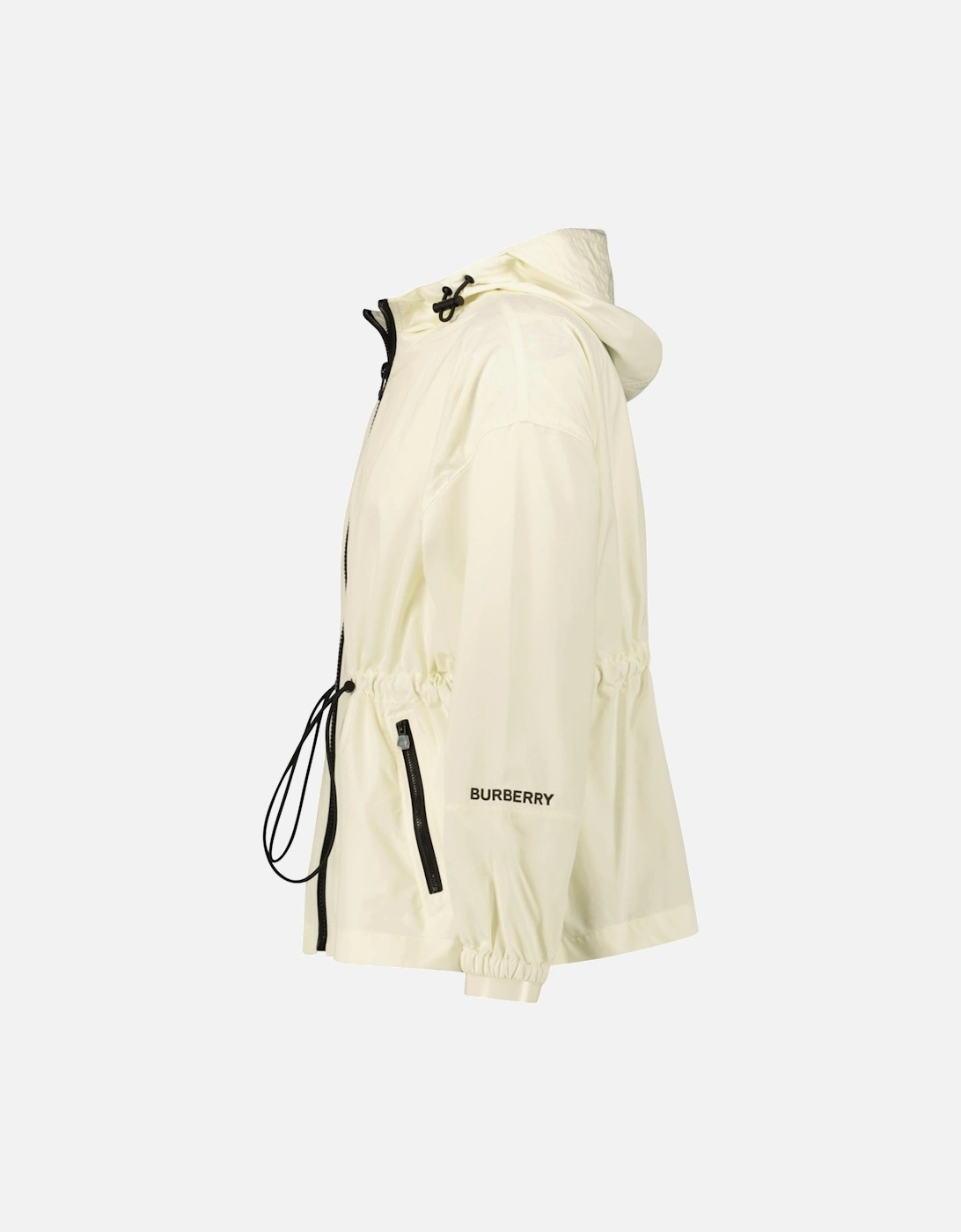 'Birley' Check Hooded Rain Jacket Vanilla