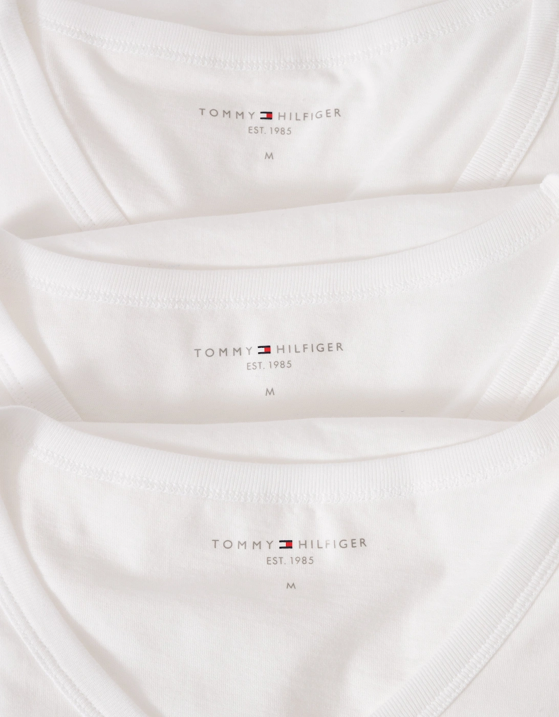 3 Pack Mens V-Neck T-Shirts - White/White/White, 3 of 2