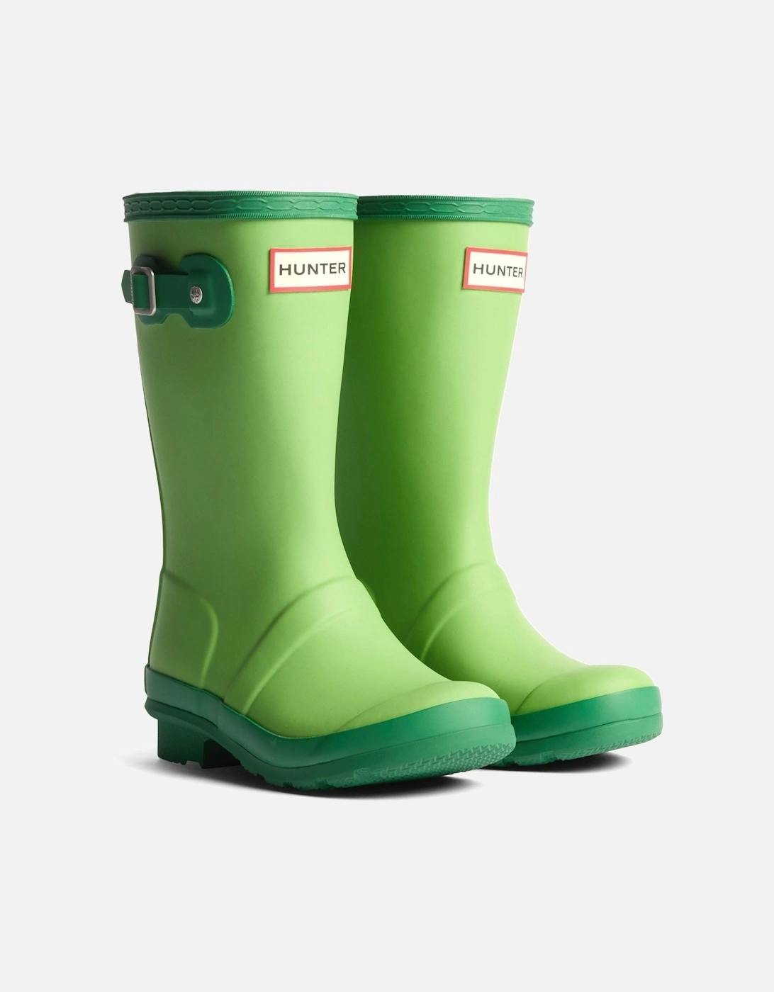 Hunter Junior Originals Boot Rubber Kid's Sea Lettuce/Twisting Green Wellington Boots - Size: UK 13 / eu 32 / us 1