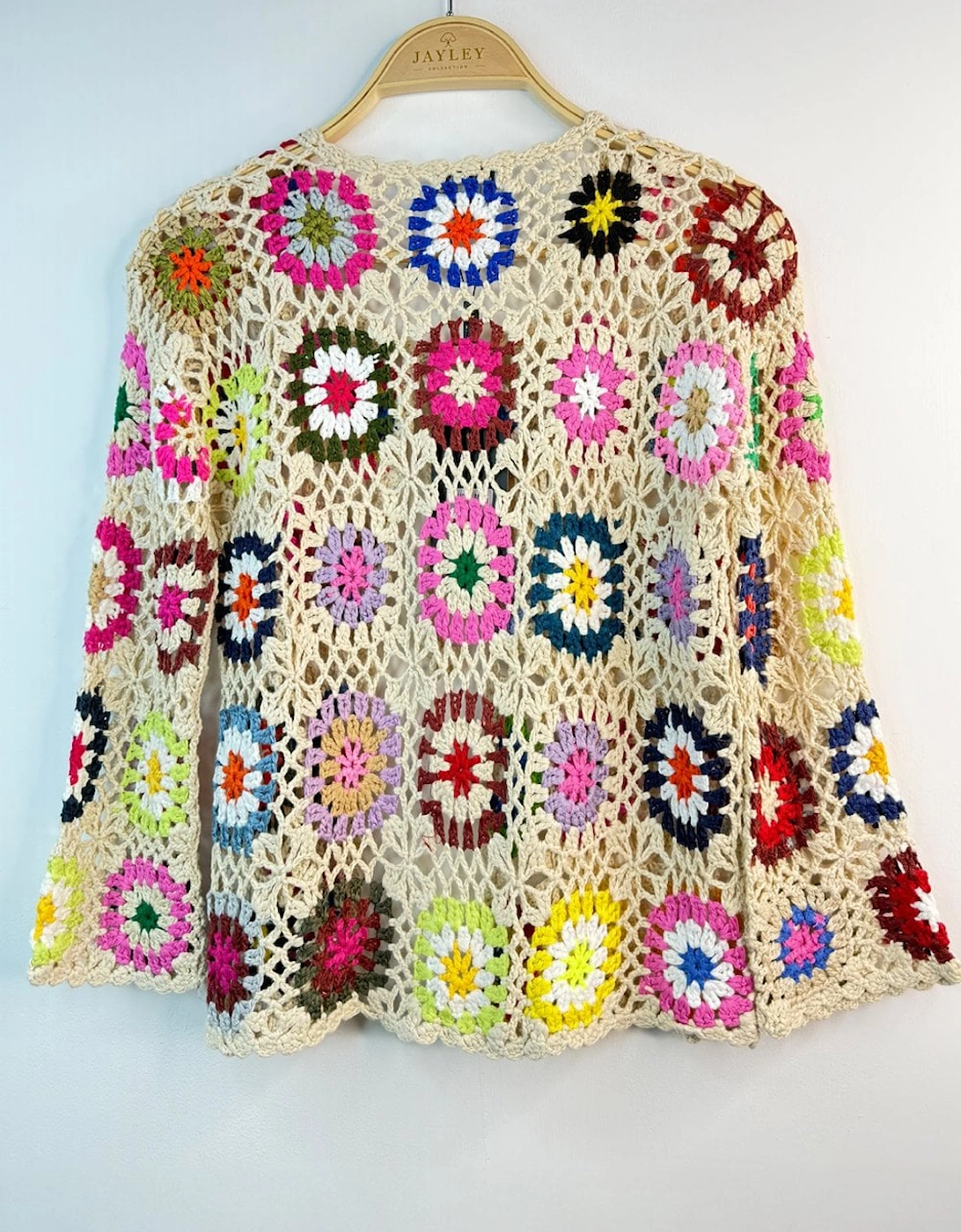Hand Crochet Dopamine Cardigan