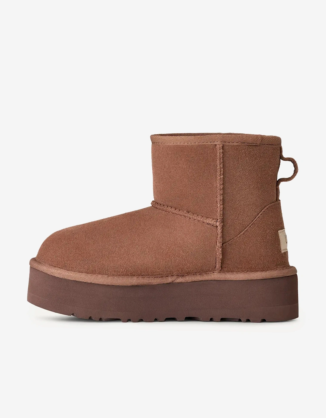 Girls Classic Mini Platform Boots in Brown