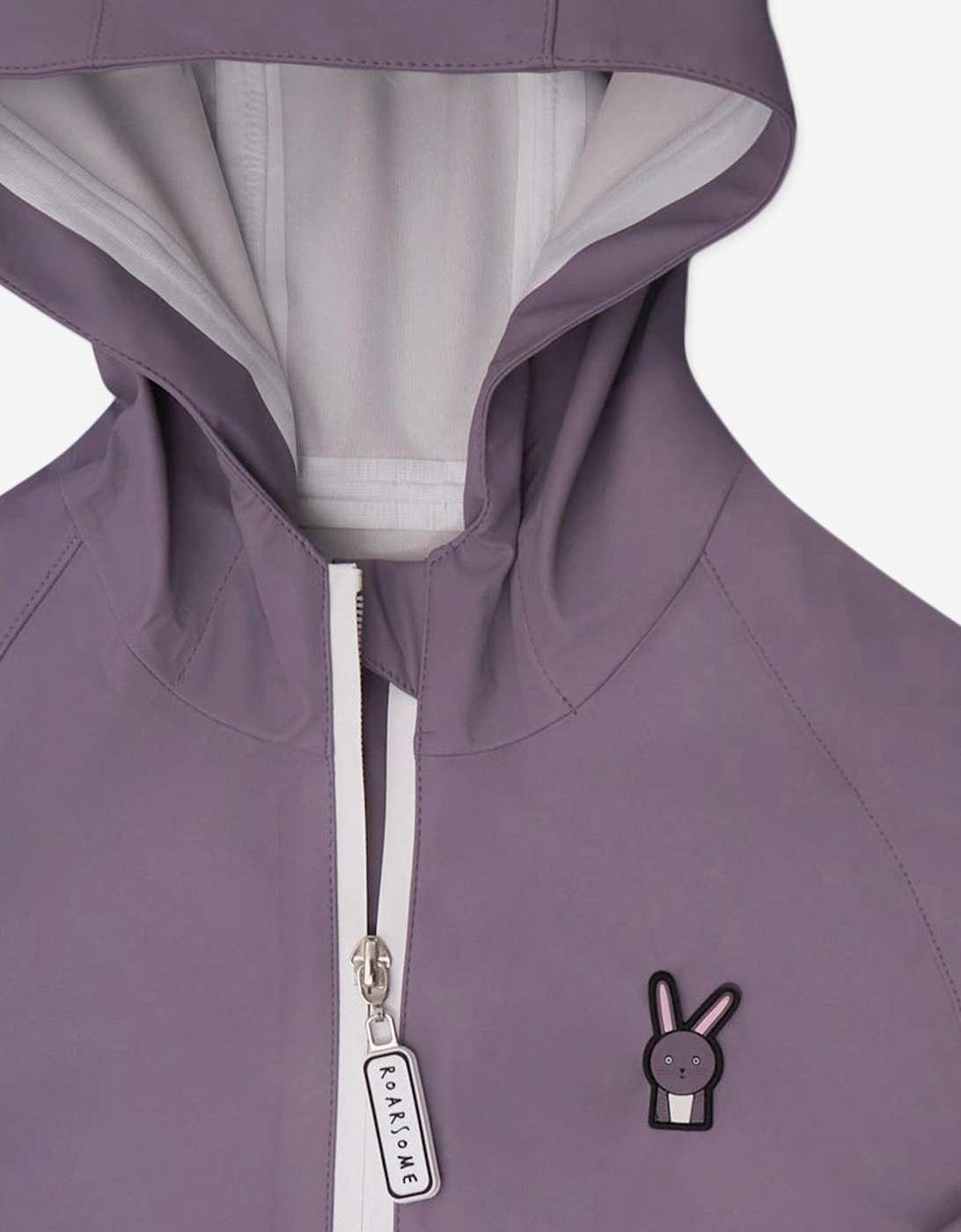 Girls Hop The Bunny Puddlesuit in Purple
