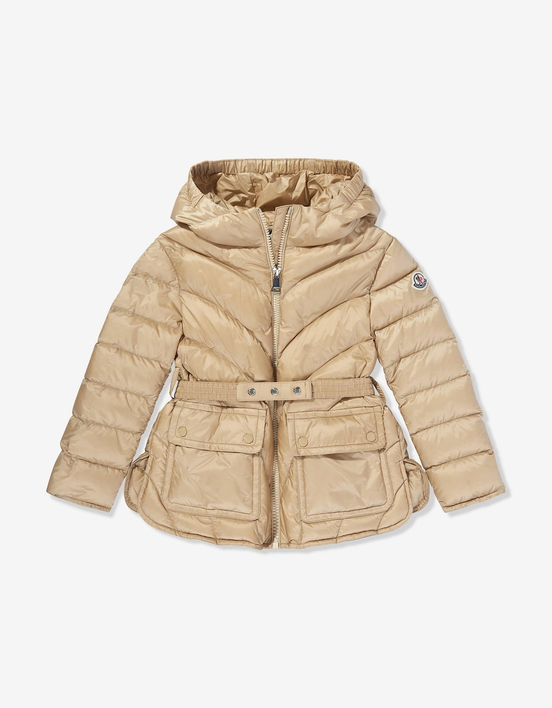Girls Down Padded Argenno Short Parka in Beige, 5 of 4