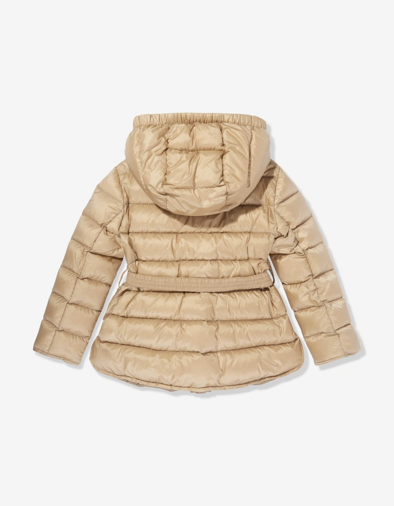 Girls Down Padded Argenno Short Parka in Beige