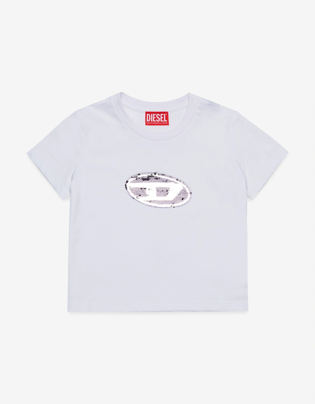 Girls Logo Print T-Shirt in White, 5 of 4