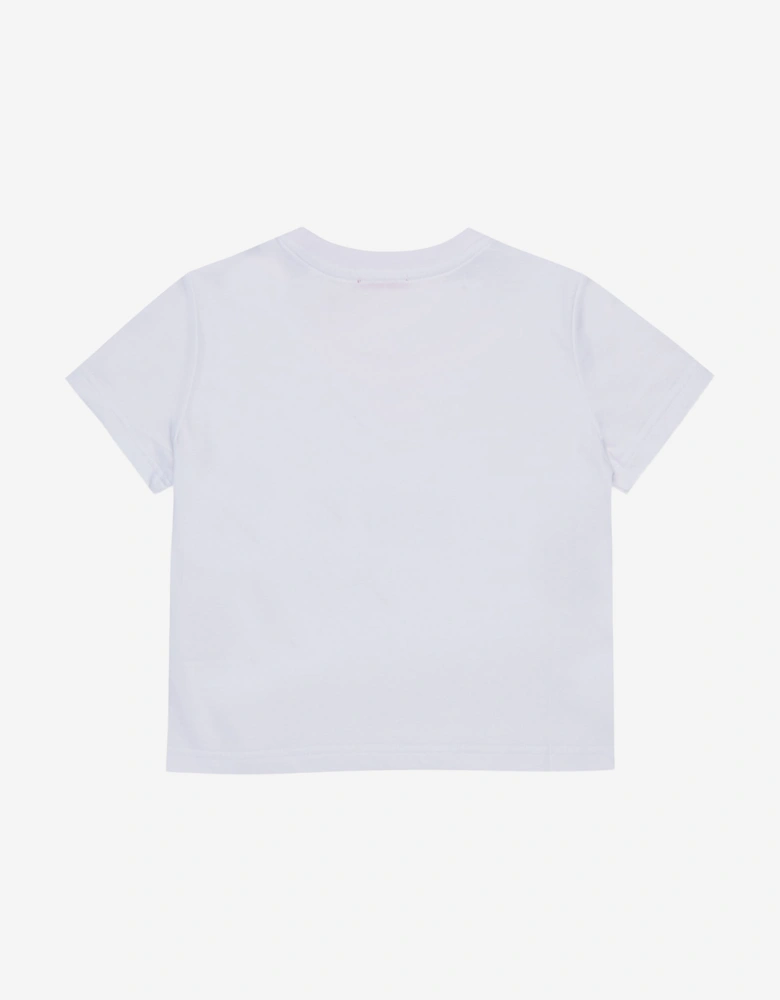 Girls Logo Print T-Shirt in White