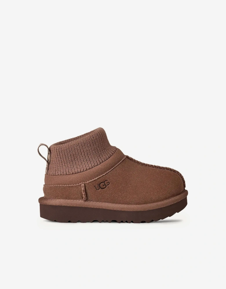 Kids Classic Ultra Stretch Cuff Boots in Brown