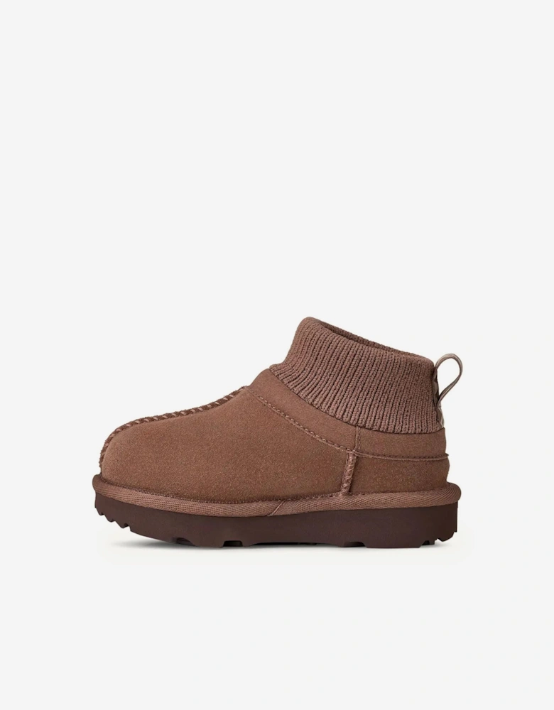 Kids Classic Ultra Stretch Cuff Boots in Brown