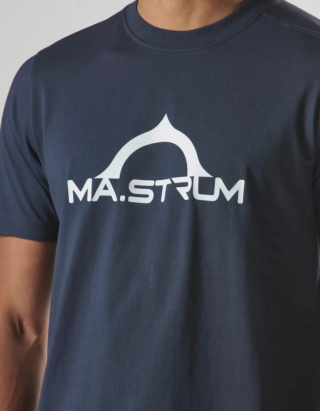 MAS8409 Bora Half Compass Print Tee - Ink Navy