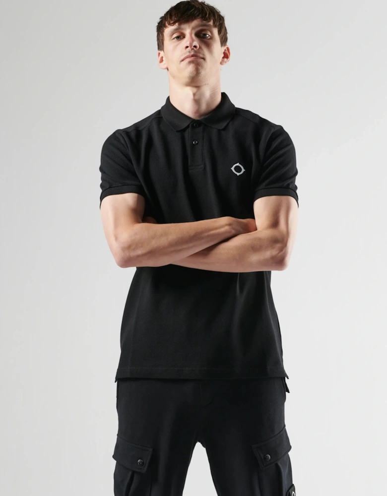 MAS4464 SS Pique Polo Shirt - Jet Black