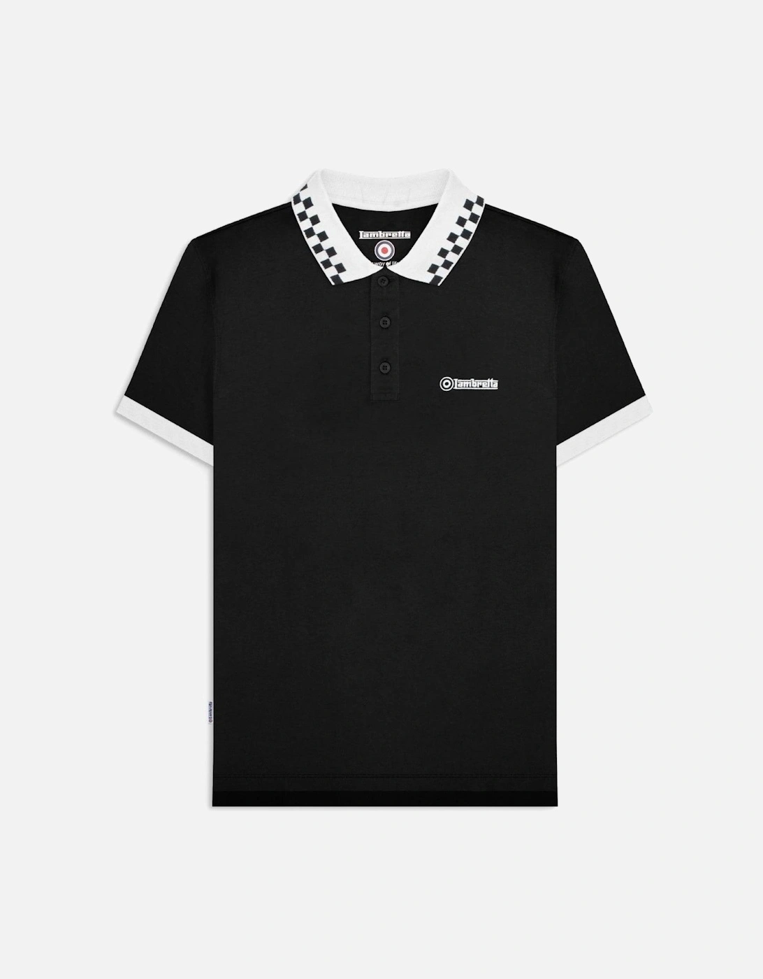 Mens Checker Collar Short Sleeve Polo Shirt, 2 of 1