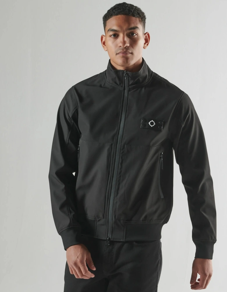 MAS6142 Brigade Softshell Bomber Jacket - Jet Black