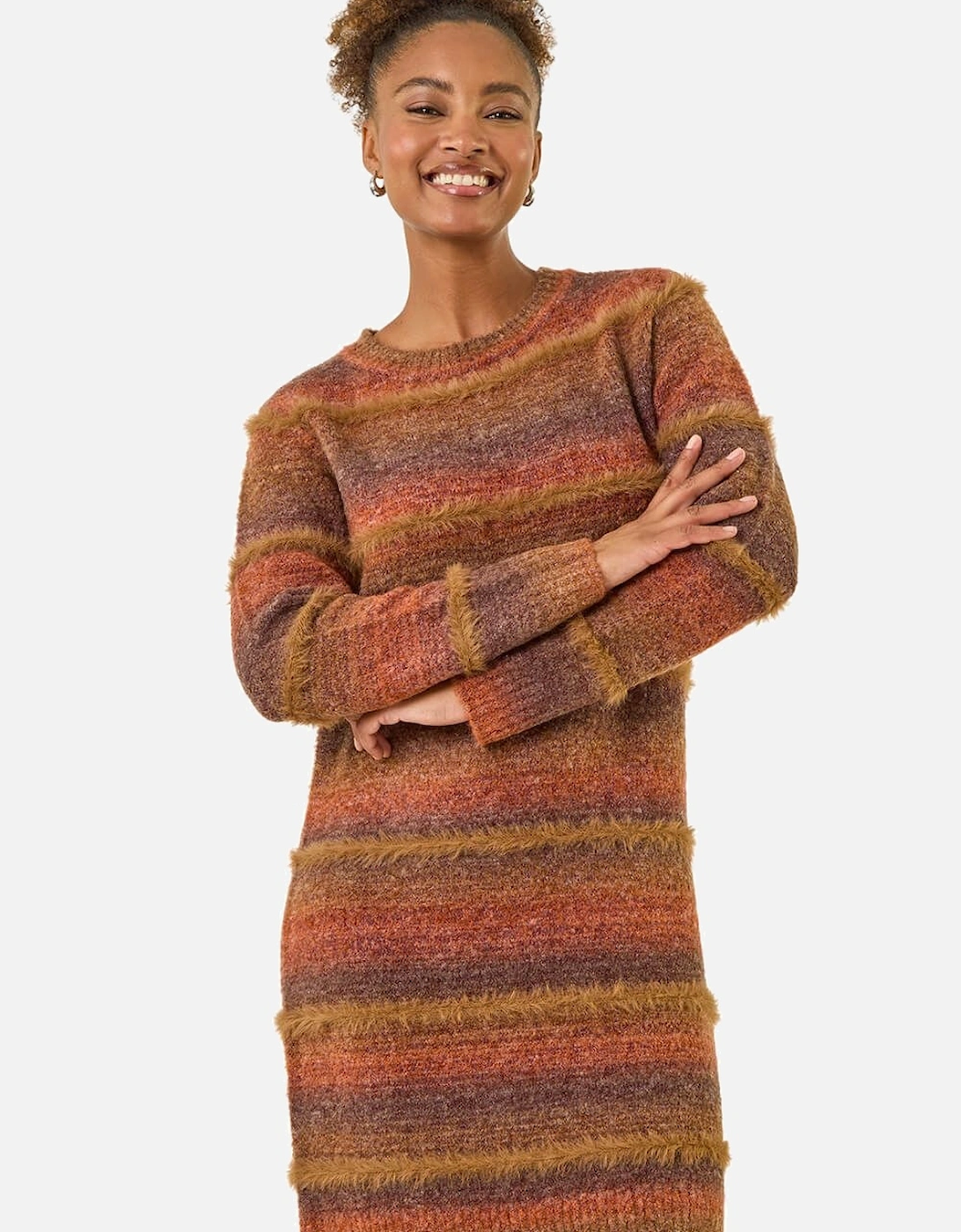 Stripe Knit Jumper Dress, 2 of 1