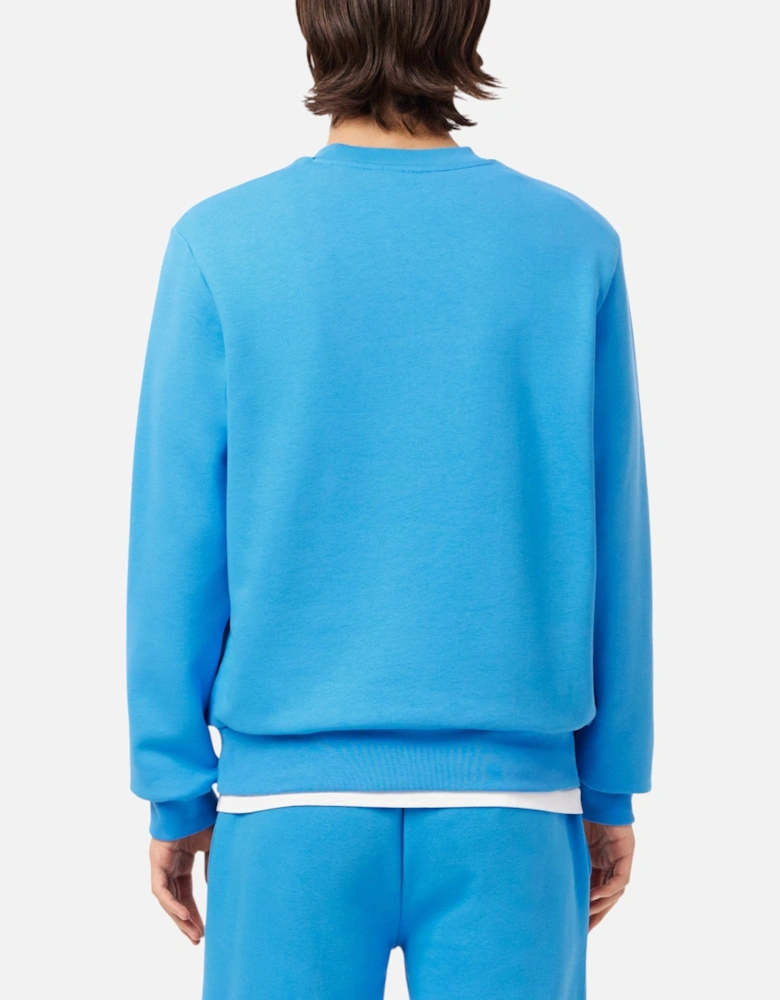 Mens Fleece Crew Neck Sweatshirt Knitted Jumper