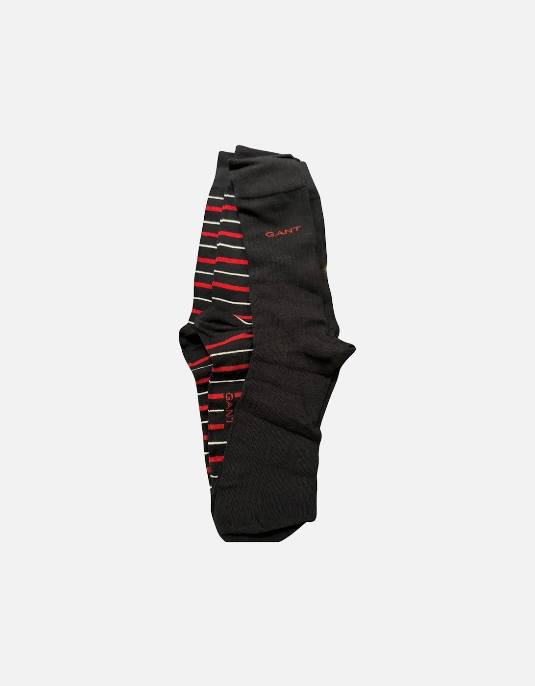 2-Pack Multi-Stripe Socks Gift Set, Black