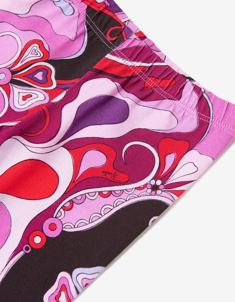 Baby Girls Orchidee Print Leggings in Pink