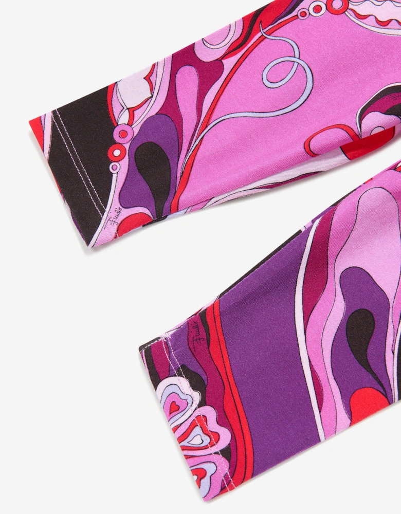 Baby Girls Orchidee Print Leggings in Pink
