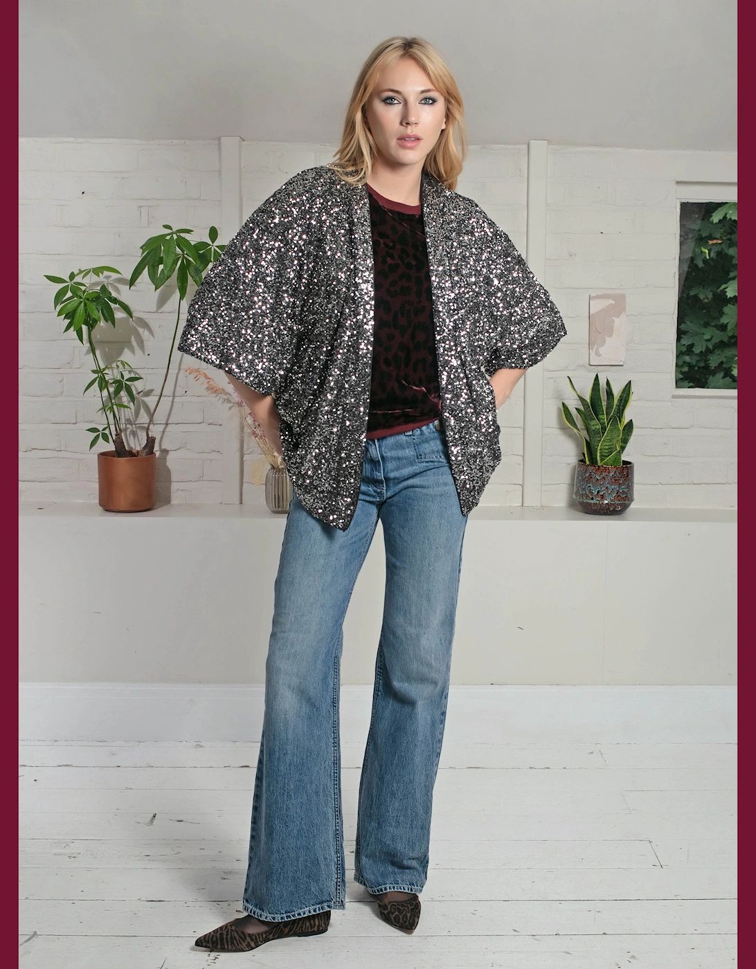 Cassie Kimono In Gunmetal, 4 of 3