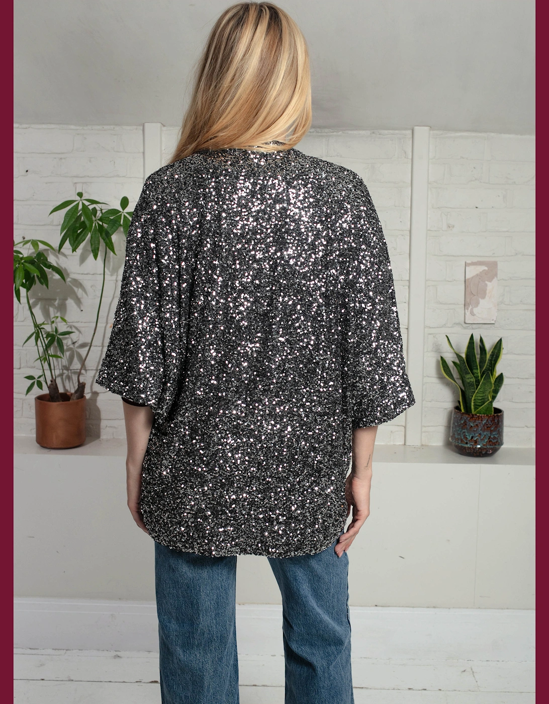 Cassie Kimono In Gunmetal