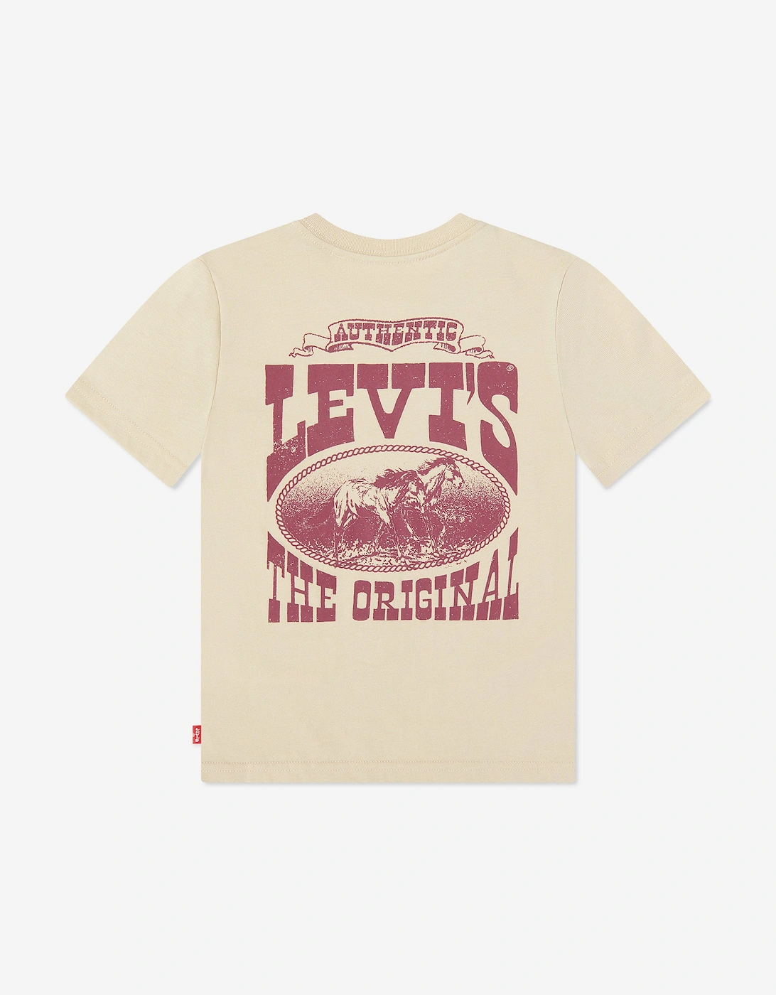 Boys Galloping Free T-Shirt in Beige