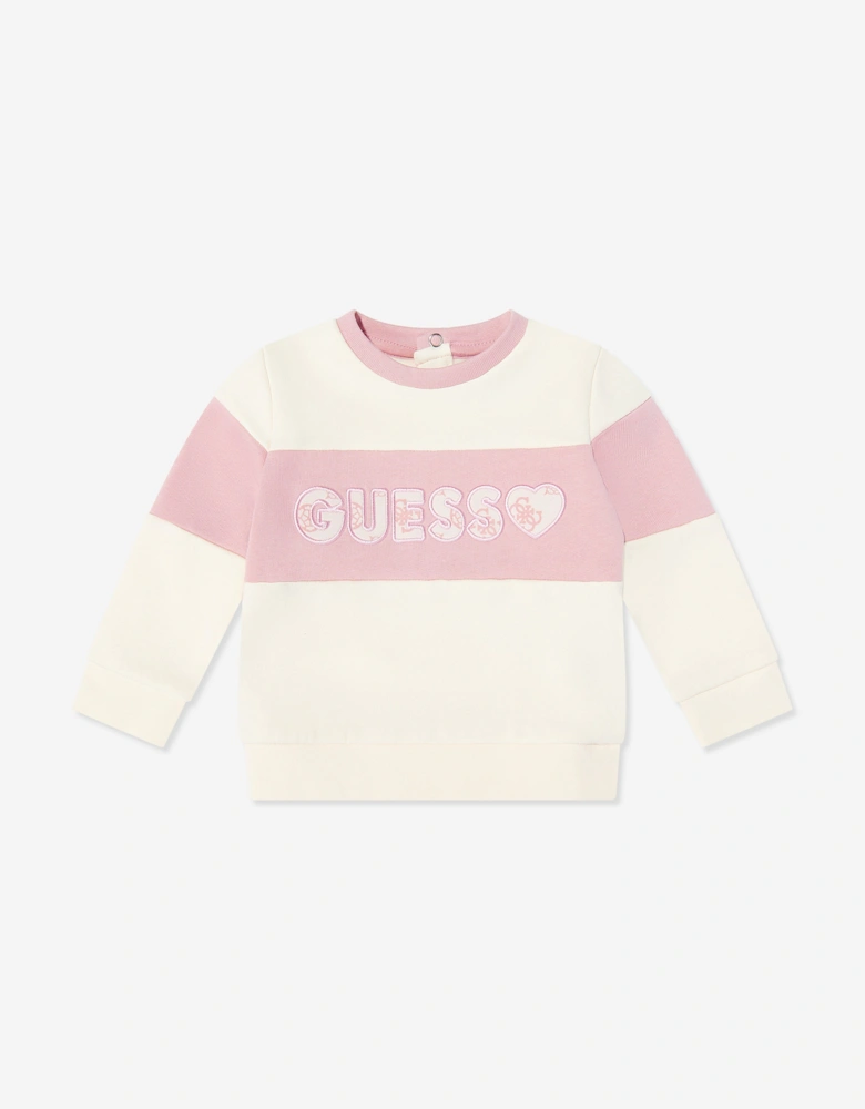 Baby Girls Logo Tracksuit in White